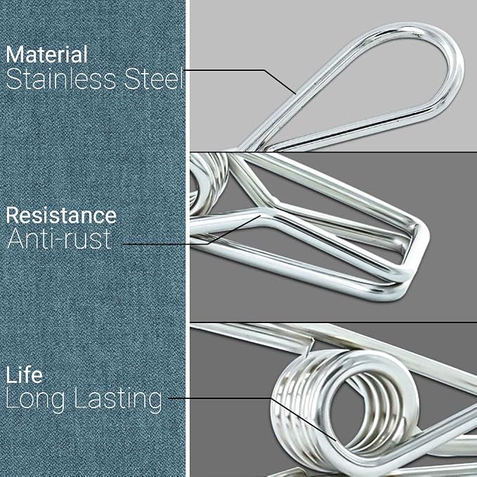 40 Pack Stainless Steel Clothes Pins - Image 6