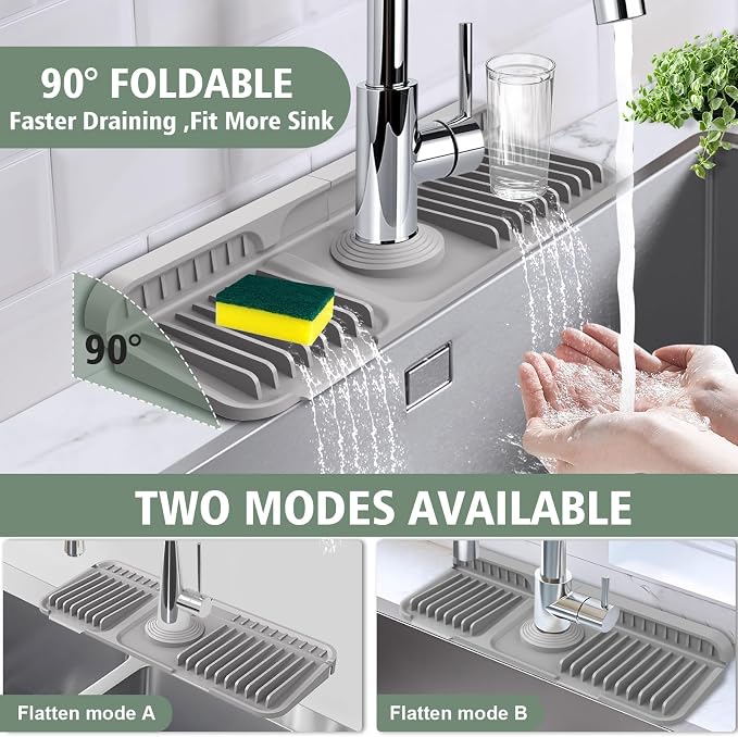 14.6-Inch Kitchen Sink Splash Guard Mat | 7° Slope - Image 5