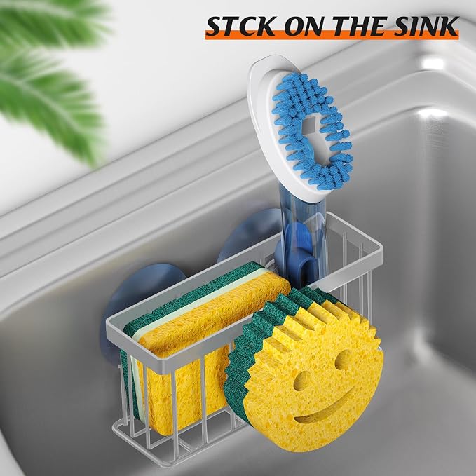 MURLONG Sponge Holder Smiley Face, Sink Organizer - Image 5