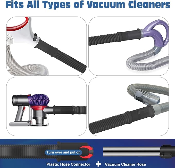PetOde 2Pcs Dryer Vent Cleaner Kit Universal Vacuum Hose Attachment & Brush | - Image 2