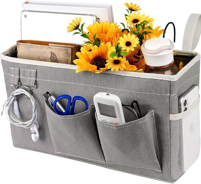 Bedside Caddy, Bedside Storage Bag Hanging Organizer by Loghot