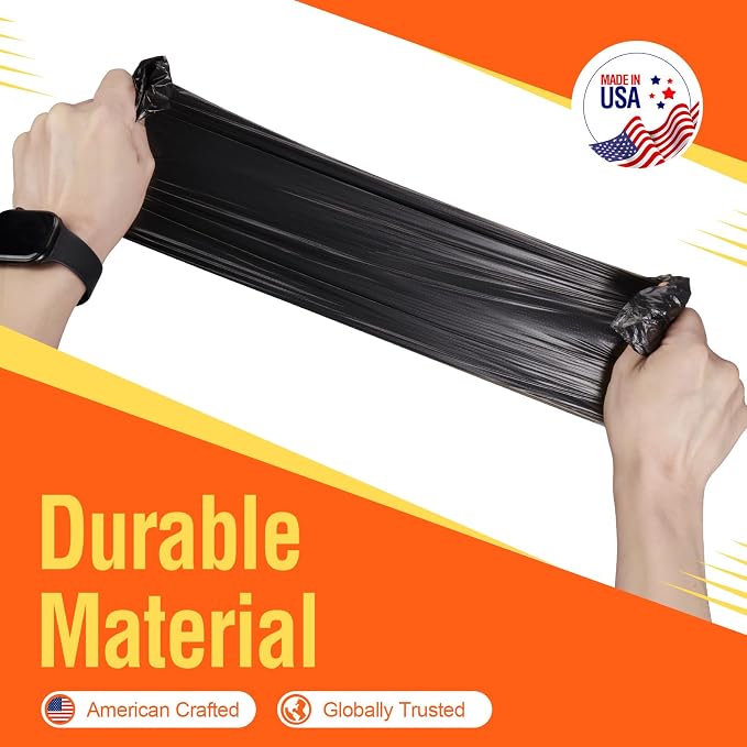 Delxo 30-33 Gallon Trash Bags, Durable Plastic Bolsas para basura, Perforated - Image 5