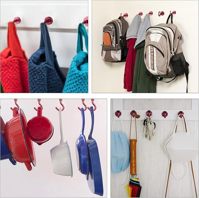 DIYMAG Magnetic Hooks 20pcs 30lbs Cruise Essentials 2026 Magnet Hook Red - Image 6