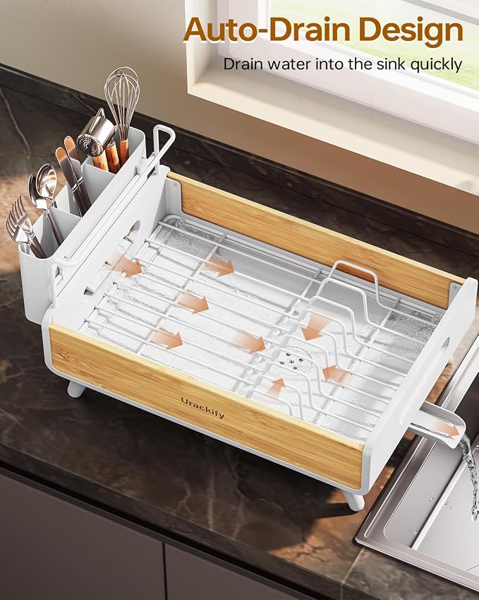 Urackify Bamoboo Dish Drying Rack - Image 4