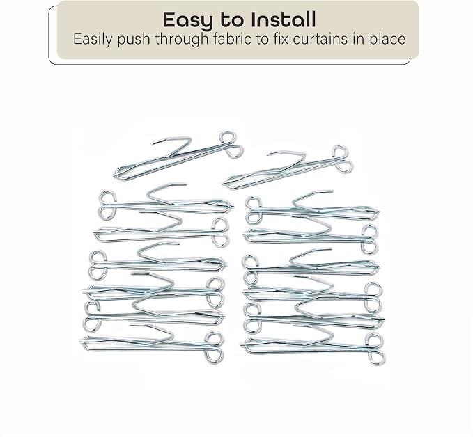 Fantasia Slip-in Drapery Hooks, 14 Pack, 3 in, Decorative Pattern, and Finished - Image 4
