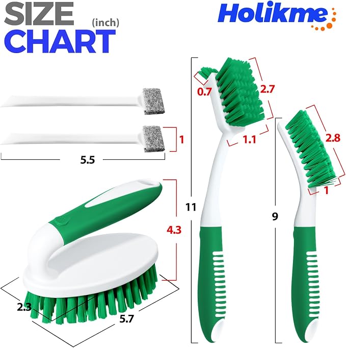 Holikme 5 Pack Cleaning Brush Scrub Brush Kitchen Brush - Image 6