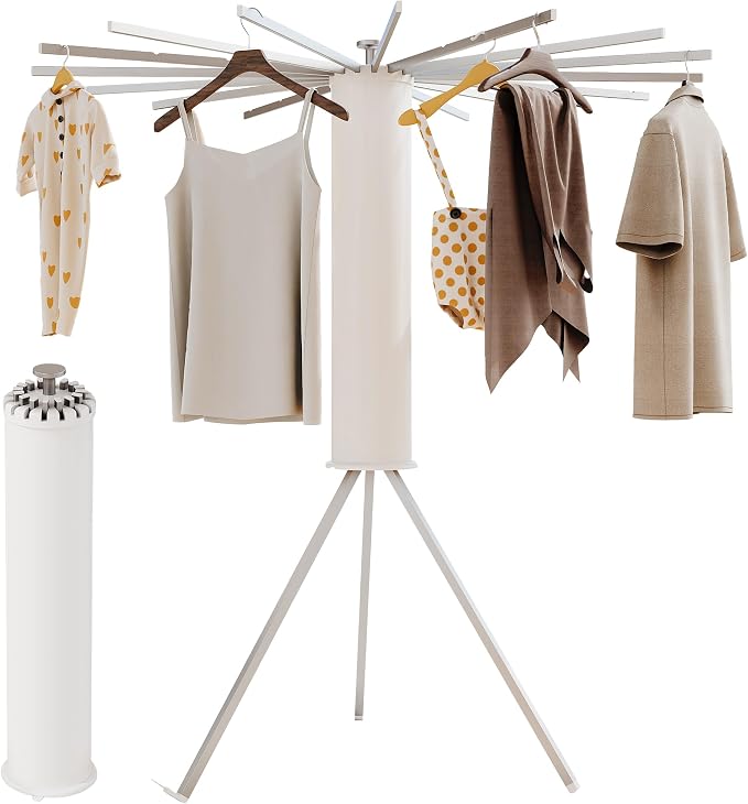 BOQORAD Tripod Clothes Drying Rack, Drying Rack Clothing Foldable, Standing Dry by BOQORAD