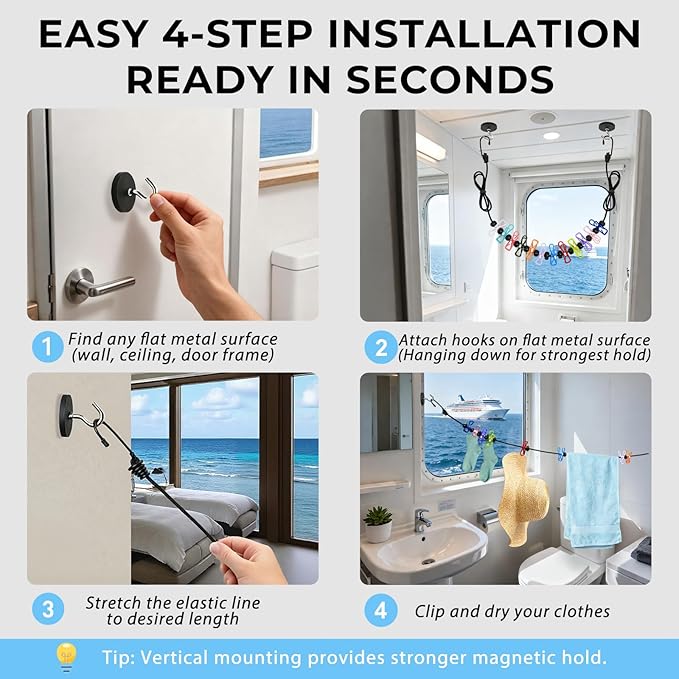 Magnetic Travel Clothesline - Image 5