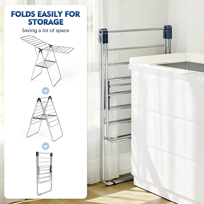 Large Stainless Steel Clothes Drying Rack | Drying Rack Clothing - Image 3