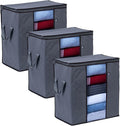 VENO 3 Pack Large Clothes Storage Bag w/Reinforced Handle 16 Gallon | Thick by Veno