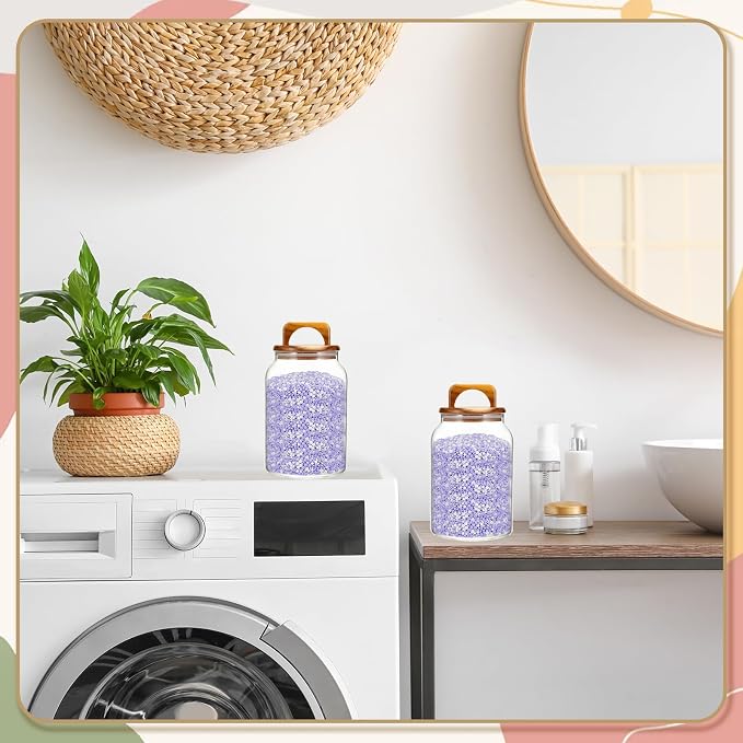 SiliFine 4 Pcs 64oz Glass Laundry Storage Containers - Image 6