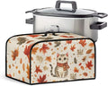 Cute Kitten Cooker Bag Daisy Slow Cooker Cover 6-8 Qt Small Appliance Dust Cover Measuring 17" x 10.8" x 9.8" Crock Pot Slow Cookers Cover Kitchen Tool Decoration Portable