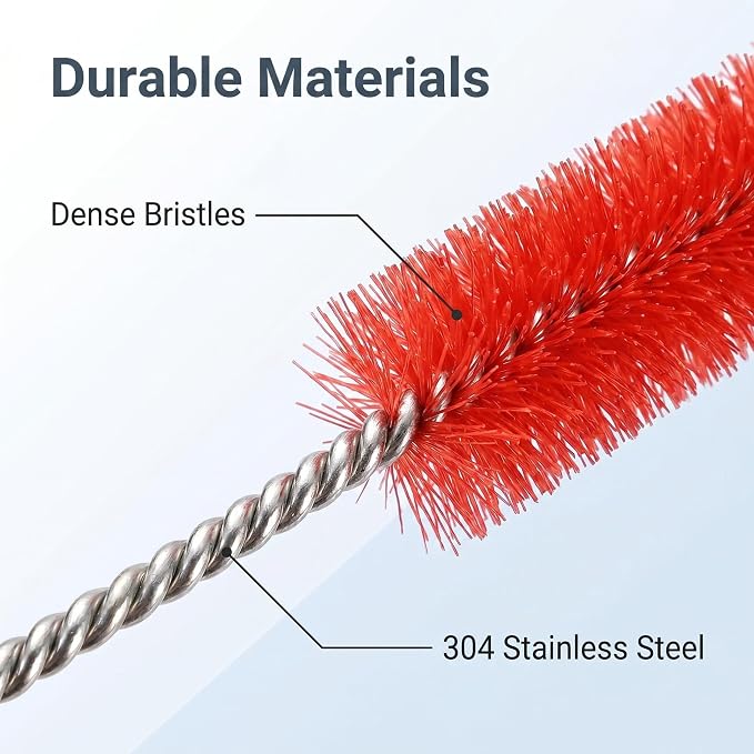Straw Cleaner Brush, Reusable Metal Handles Straw Cleaner Brush Extra Long - Image 3