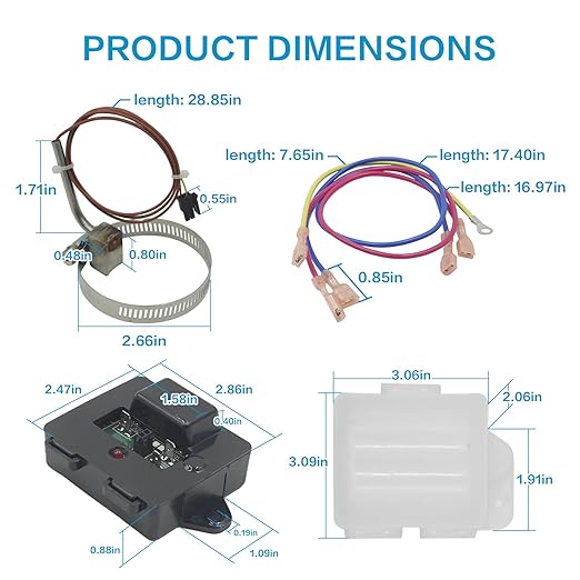 Temp Monitor Control Kit 637360 Compatible with Norcold 2118, 1200, 1201, 1210, 1211 Series for RV Refrigerator partsrv Temperature Monitor RV Refrigerator Overheat Sensor Models