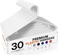 HOUSE DAY White Plastic Hangers 30 Pack, Slim Space-Saving Clothes Hangers | by HOUSEDAY