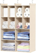 4 Tier Hanging Closet Organizer, 12 Compartments Dual Row Storage, 3 Sturdy by Ofiray-home