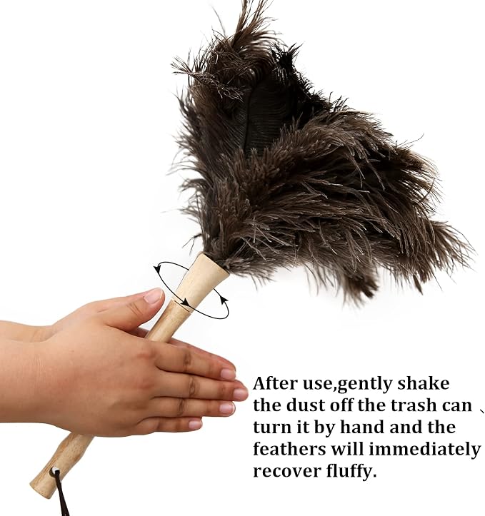 Ostrich Feather Duster 16 inch Fluffy Natural Genuine Ostrich Feathers - Image 4