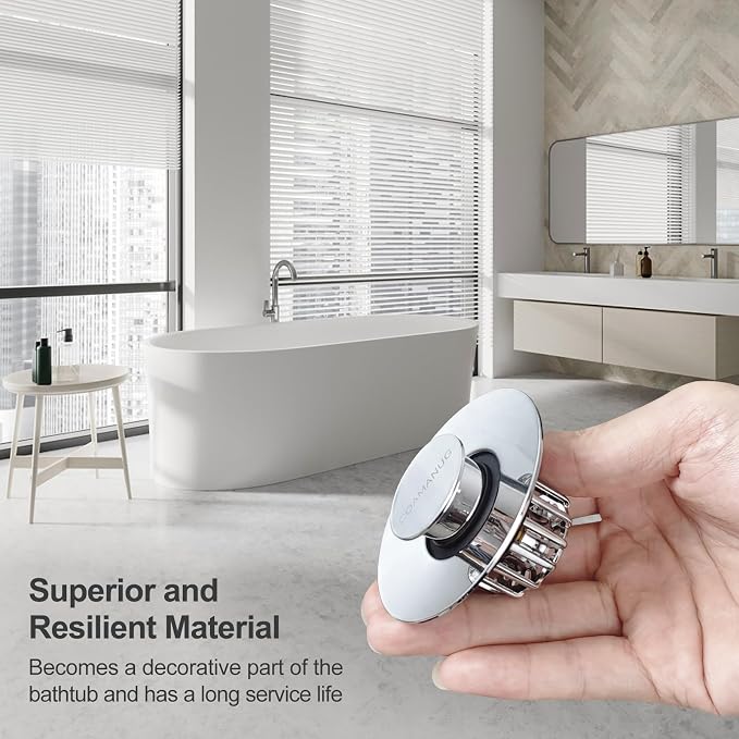 coamanug Bathtub Stopper | Shower Drain Hair Catcher, Pop-up Tub Stopper - Image 2