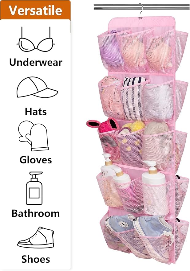 MISSLO 30 Large Pockets Dual Sided Hanging Shoe Organizer - Image 7