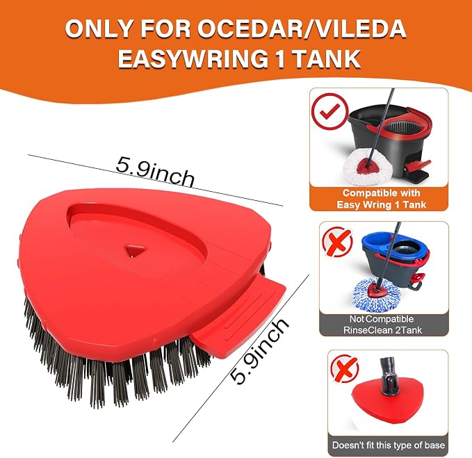 Spin Mop Replace Scrub Brush Head Compatible - Image 2