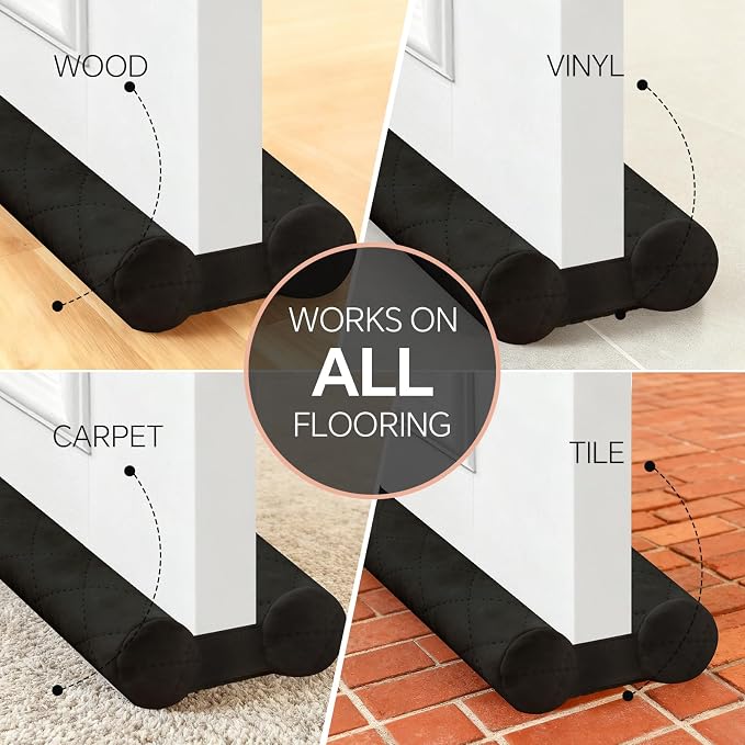 Velvet Door Draft Stoppers for Bottom of Door, Bottom Door Gap Filler & Seal - Image 7