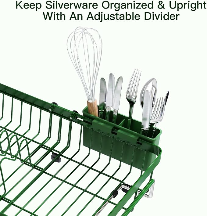Green Dish Drying Rack Over The Sink - Image 8