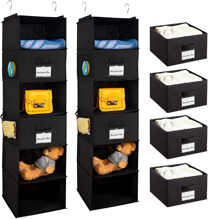 2 Pack 6 Shelves Hanging Closet Organizer by BrilliantJo