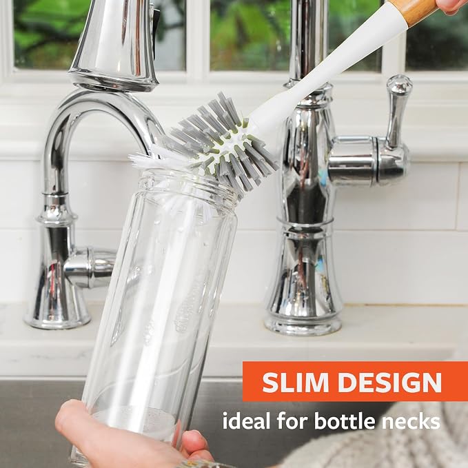 Full Circle Upstanding Bottle Brush, Deep Cleans Water Bottles, safe - Image 3