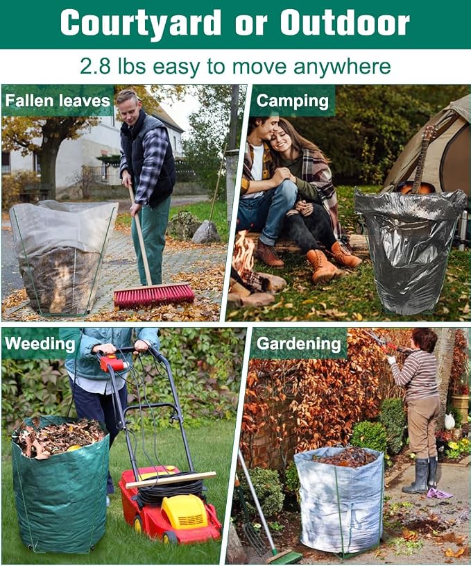 Outdoor Garden Trash Bag Holder Stand, Lawn Leaf Bag Holder - Image 7