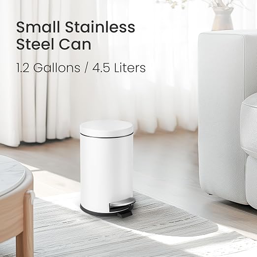 Cesun Small Round Bathroom Trash Can - Image 2