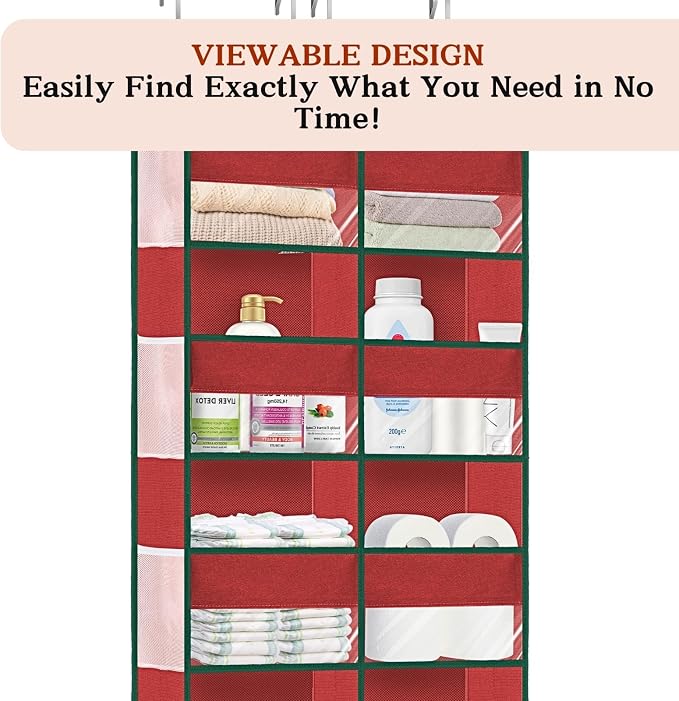Over The Door Organizer 5 Tiers Extra Large Behind Door Storage of 10 | 80 lbs - Image 4