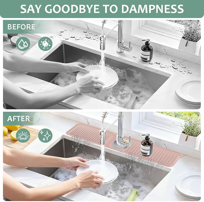 24 Inch Upgraded Draining Mat Folding faucet Mat - Image 4