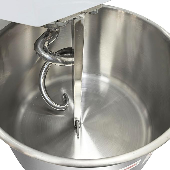 15L Commercial Dough Mixer with Dual Rotation and Steplessly Variable Speed, 1100W Electric Dough Kneading Machine, Time Set, Digital Display, for Bakery Pizzeria – 11 lbs Capacity