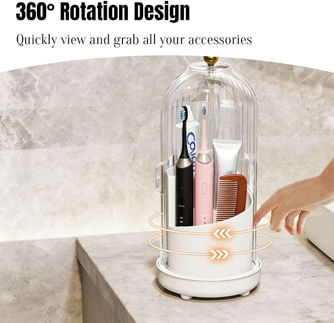 JEESA Dustproof Toothbrush Holder Organizer - Image 4