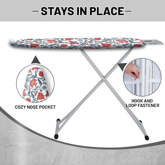 Extra Thick Ironing Board Cover and Pad, Floral Farmhouse 15x54 Ironing Board - Image 3