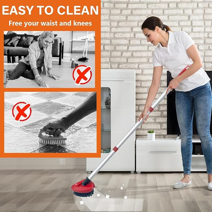 2 Pack Spin Mop Replace Scrub Brush Head - Image 5