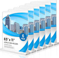 Acrylic Sign Holder 8.5 x 11 6 Pack, Double-Sided Clear Sign Holder Plastic Stands for Display, Table Sign Stands, T Shape Flyer Holder