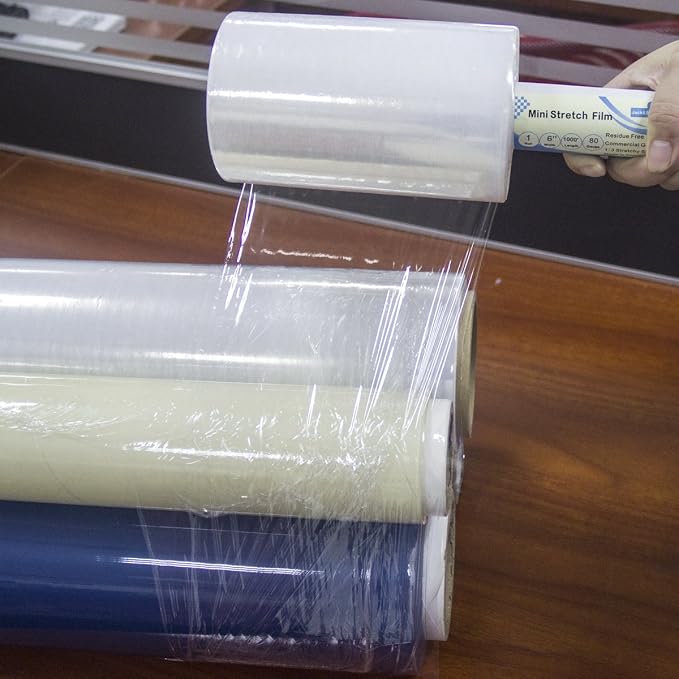 Clear Stretch Wrap 6"×1000' Plastic Wrap Roll - Image 3