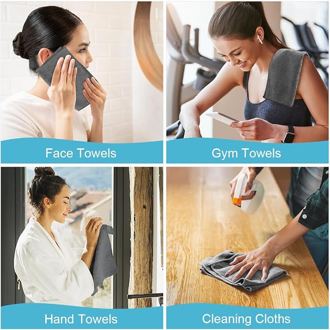 Orighty Wash Cloths, Face Towels 12x12 Inch 10 Pack - Image 7