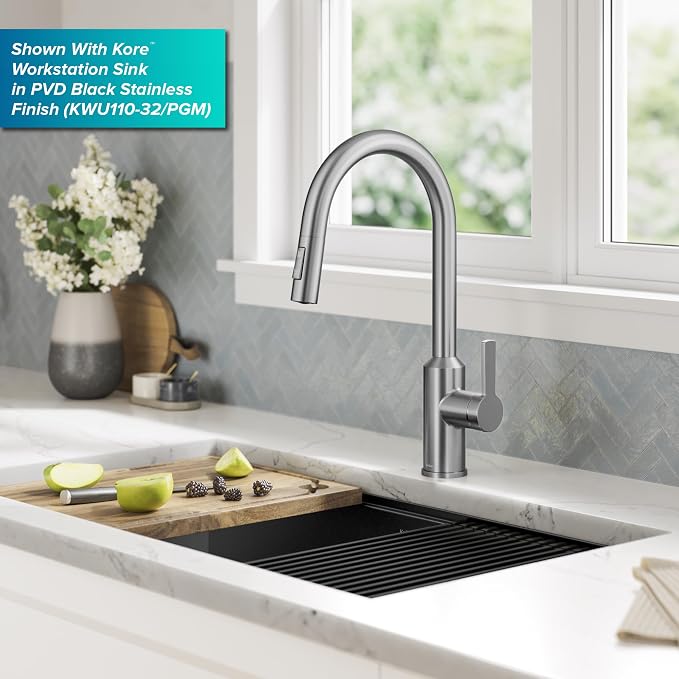 KRAUS Oletto Touchless Sensor Pull-Down Single Handle Kitchen Faucet in - Image 3