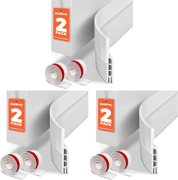 Holikme Door Draft Stopper 6-Pack, Under Door Seal by Holikme