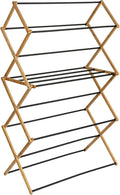 Household Essentials Bamboo Folding Clothes Drying Rack | Large Capacity by HouseholdEssentials