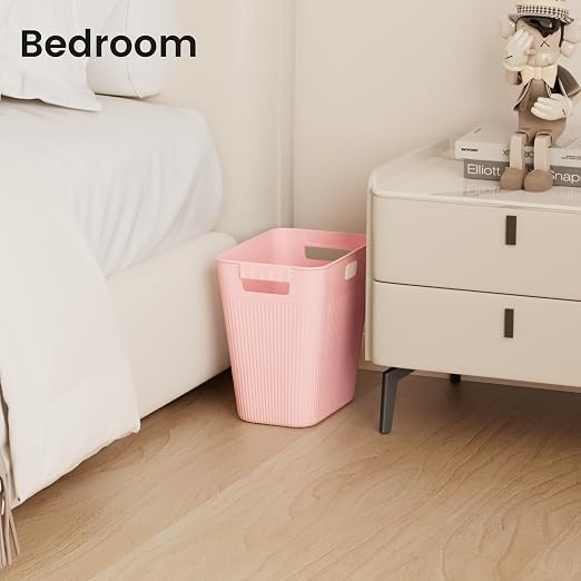 JOYMOOP Slim Trash Can 3-Pack, 2.2 Gallon Plastic Wastebasket - Image 6