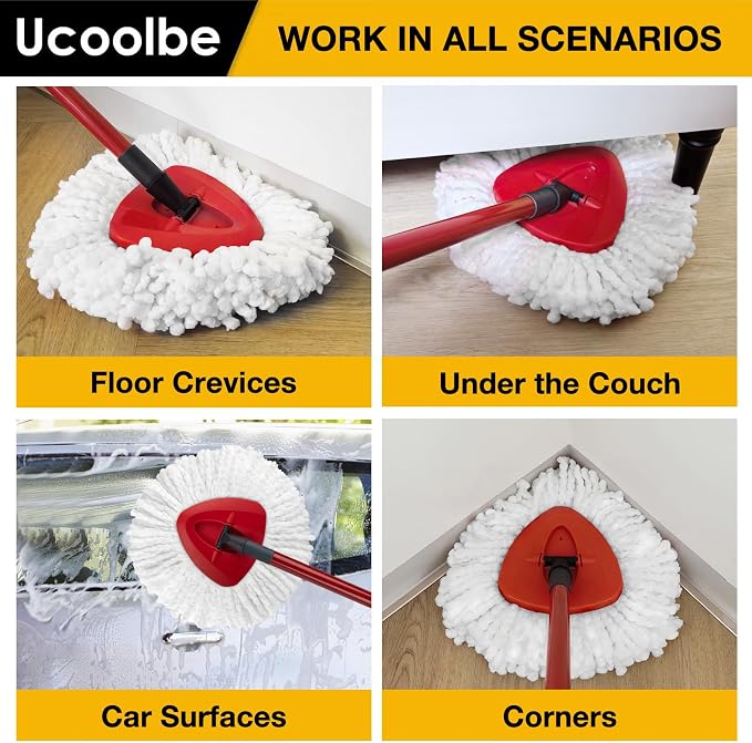 Spin Mop Replacement Heads for O-Cedar 1-Tank Triangle Mop Refills - Image 4