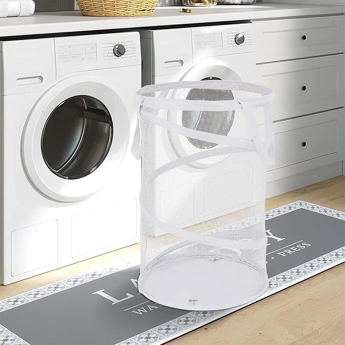 BATTOO Collapsible Laundry Basket Foldable Mesh Pop Up Hamper - Image 5