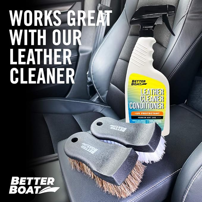 Upholstery Brush Set, Carpet and Car Cleaning Brushes, Horsehair Detailing | - Image 7