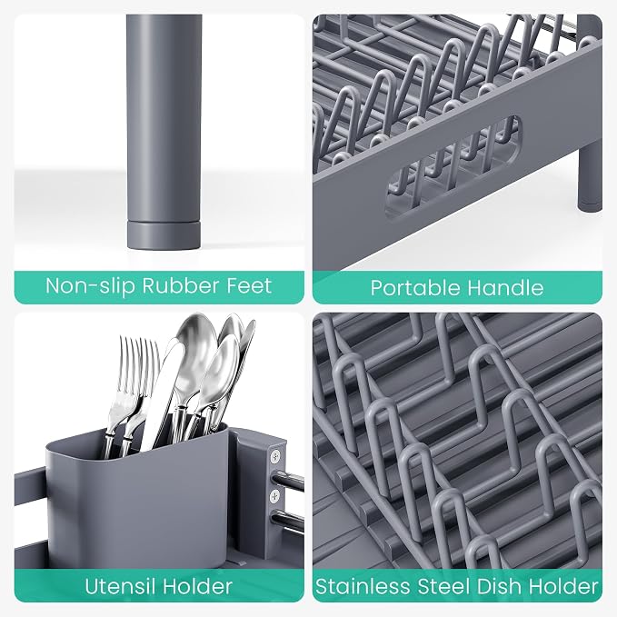 TOOLF Expandable Dish Drying Rack - Image 5