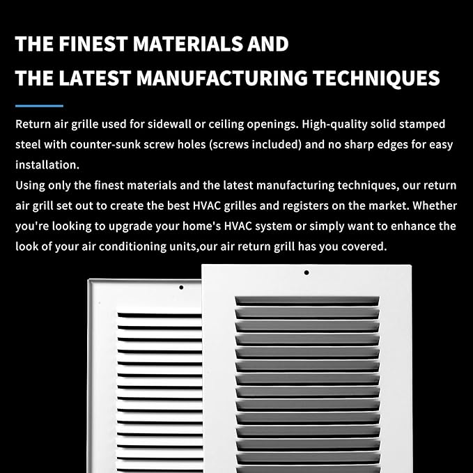 12x6 Vent Cover(Duct Opening Size),Air Return Vent Cover,Flat Vent Cover,Rejillas De Aire Acondicionado para Casa,Return Air Grilles,Outer Dimensions:13.75"W x 7.75"H(12"W x 6"H, Duct Opening)