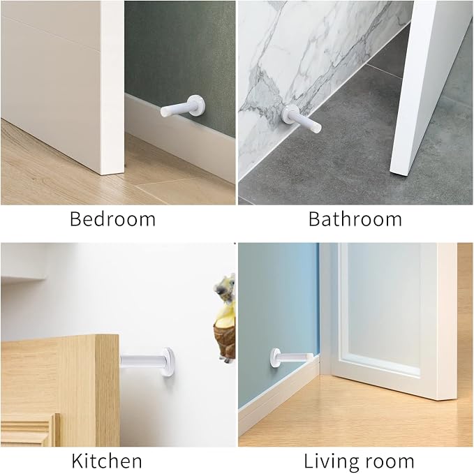 DOKU 10Pcs Door Stop, 3.5 Inch Heavy Duty 304 Stainless Steel Door Stopper - Image 4
