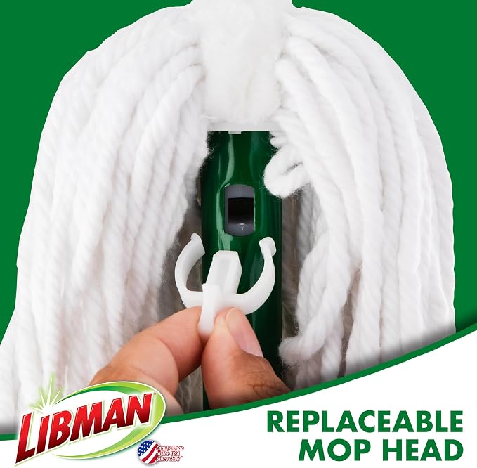 Libman Tornado Mop Refill, Cotton Twist Mop Head, Machine Washable, 3 Pack - Image 3